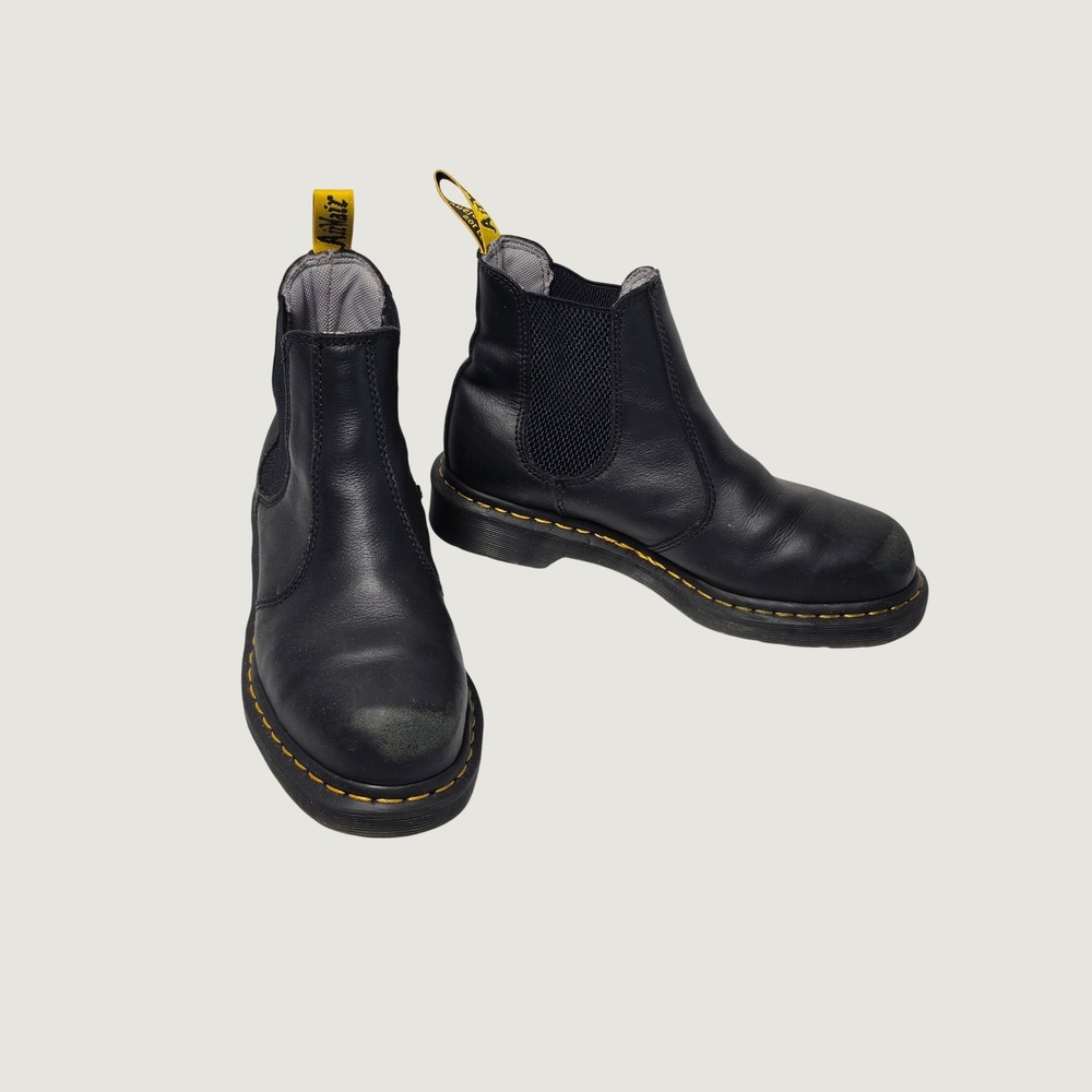 Dr. Martens Steel Toe Safety Chelsea Boots SDM/360 Black Leather Mens 7 Womens 8